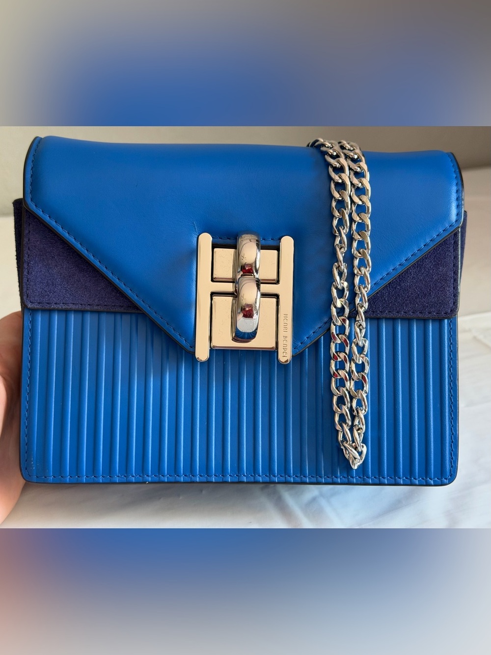 Henri Bendel blue crossbody purse